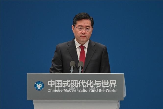 Ủy viên Quốc vụ, Bộ trưởng Ngoại giao Trung Quốc Tần Cương.