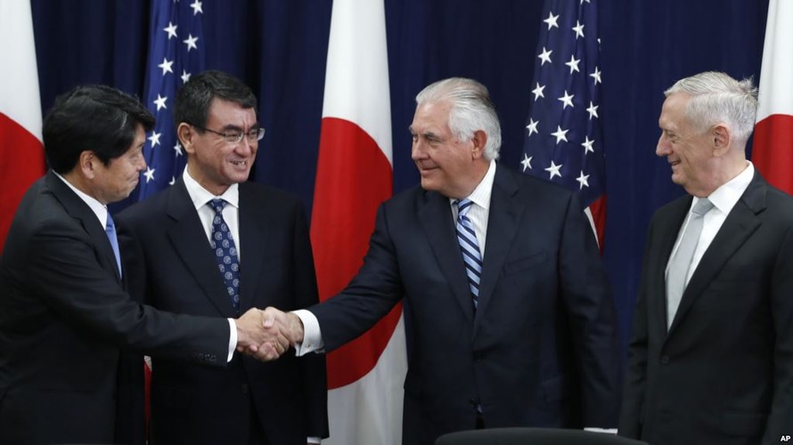 Mỹ-Nhật tăng cường hợp tác quốc phòng đối phó Triều Tiên