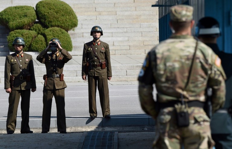 Biên giới 2 miền Triều Tiên trở nên căng thẳng sau vụ vượt biên. Ảnh: AFP