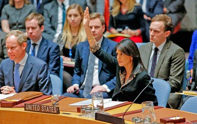Mỹ đối đầu Liên hợp quốc về vấn đề Jerusalem