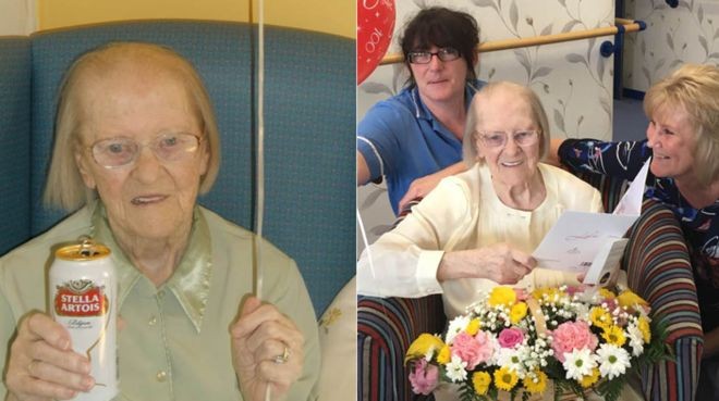 Cụ bà 100 tuổi chia sẻ bí quyết sống thọ: Uống bia mỗi ngày