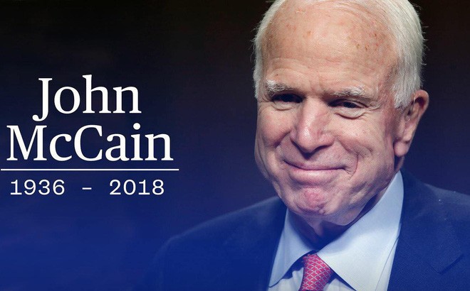 Đại sứ quán Mỹ tại Việt Nam mở sổ chia buồn với Thượng nghị sĩ John McCain từ 27 đến 29-8