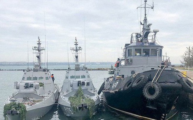 Hình ảnh 3 tàu Ukraine bị Nga bắt giữ hồi tháng 11