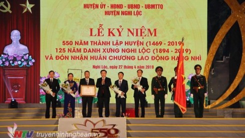 ​Phó Thủ tướng Vương Đình Huệ dự lễ kỉ niệm 550 năm thành lập huyện Nghi Lộc