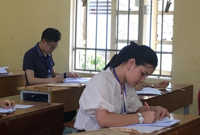 Chấm thi tự luận tại Hưng Yên tại kỳ thi THPT quốc gia 2018 ảnh