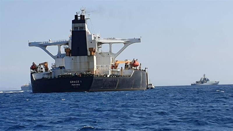 Tàu chở dầu Iran Grace 1 bị Hải quân Anh bắt giữ. Ảnh: Reuters