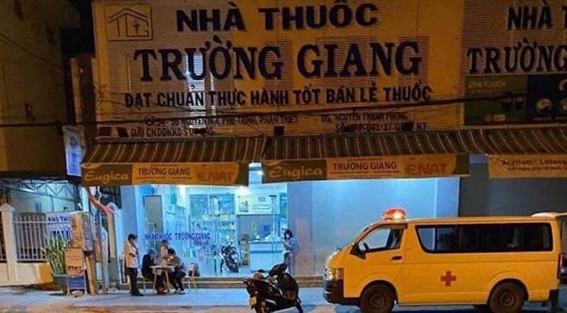 Phong toả Nhà thuốc Trường Giang - nơi ca nghi nhiễm đến mua thuốc. 