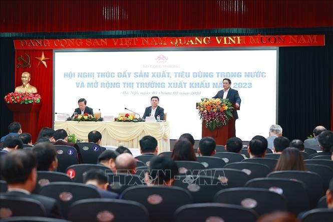 Thủ tướng Phạm Minh Chính phát biểu chỉ đạo hội nghị. Ảnh: Dương Giang/TTXVN.