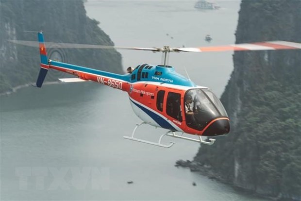 Máy bay Bell-505 thuộc Công ty Trực thăng Miền Bắc thuộc Tổng Công ty Trực thăng Việt Nam (Binh đoàn 18).