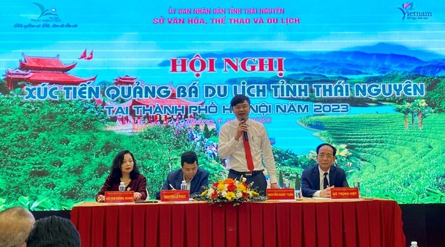 Hội nghị xúc tiến quảng bá du lịch tỉnh Thái Nguyên được tổ chức nằm trong khuôn khổ chương trình Hội chợ Du lịch quốc tế Việt Nam - VITM Hà Nội 2023.