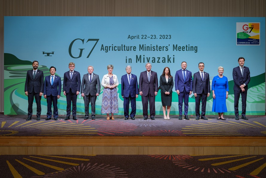 Hội nghị các Bộ trưởng Nông nghiệp Nhóm các nền công nghiệp phát triển hàng đầu thế giới (G7) tại thành phố Miyazaki, Tây Nam Nhật Bản, ngày 22/4/2023.