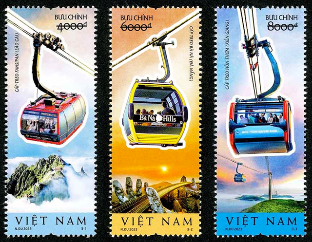 Phát hành bộ tem giới thiệu cáp treo Việt Nam.
