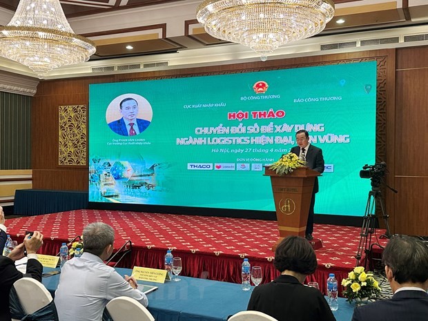 Ông Phan Văn Chinh, Cục trưởng Cục xuất nhập khẩu phát biểu tại hội thảo. Ảnh: Đức Duy/TTXVN.