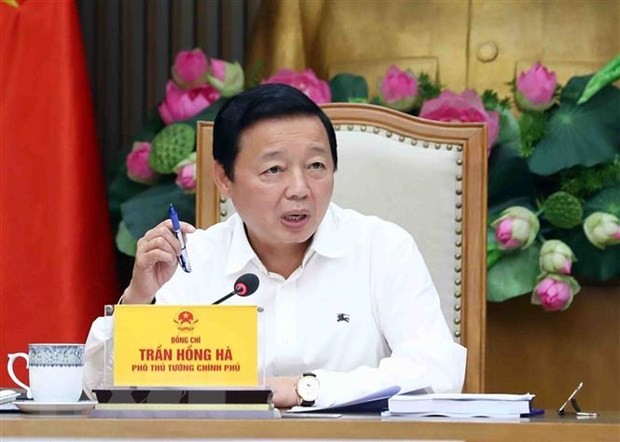 Phó Thủ tướng Trần Hồng Hà phát biểu chỉ đạo. Ảnh: Phạm Kiên/TTXVN.