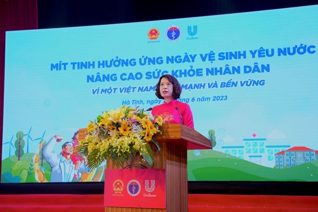 Thứ trưởng Bộ Y tế Nguyễn Thị Liên Hương phát biểu tại buổi lễ.
