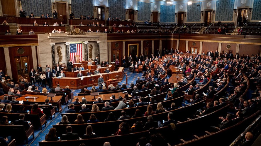 Toàn cảnh một phiên họp Quốc hội Mỹ tại Washington, DC. Ảnh: CNN.
