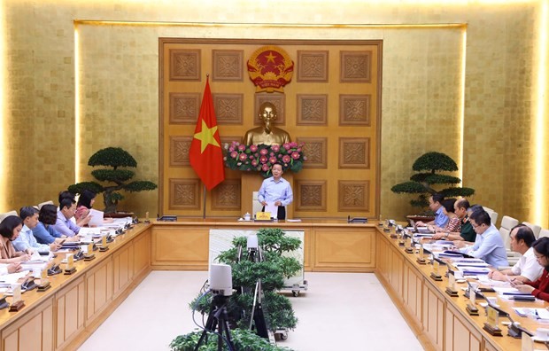 Phó Thủ tướng Trần Hồng Hà, Chủ tịch Hội đồng Thẩm định Quy hoạch Mạng lưới Cơ sở Y tế Quốc gia thời kỳ 2021-2030, tầm nhìn đến năm 2050 phát biểu chỉ đạo. Ảnh: Văn Điệp/TTXVN.