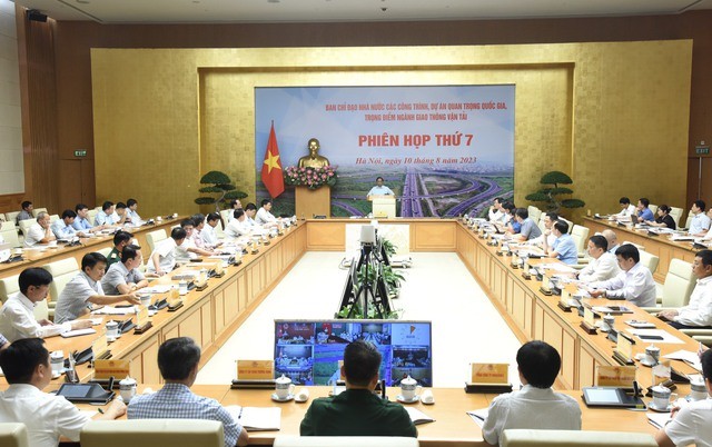 Thủ tướng Phạm Minh Chính chủ trì phiên họp thứ 7 Ban Chỉ đạo Nhà nước các công trình, dự án quan trọng quốc gia, trọng điểm ngành giao thông vận tải.
