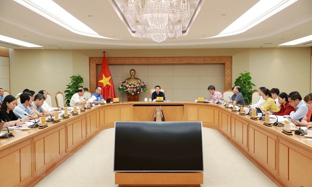 Phó Thủ tướng Trần Hồng Hà chủ trì buổi làm việc. Nguồn: TTXVN.