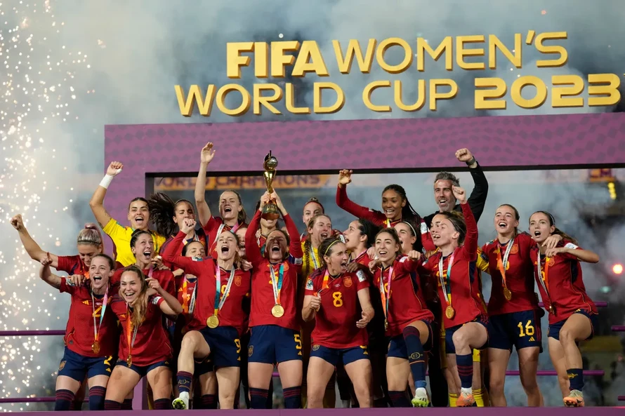 Tuyển Tây Ban Nha đã trở thành nhà vô địch mới của World Cup nữ. Ảnh: AP.