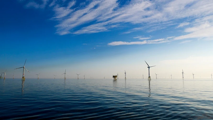 Trang trại điện gió nổi ngoài khơi lớn nhất thế giới Hywind Tampen trên Biển Bắc.
