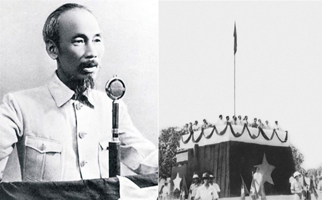 Ngày 2/9/1945, tại Quảng trường Ba Đình, Chủ tịch Hồ Chí Minh đọc bản Tuyên ngôn Độc lập khai sinh nước Việt Nam Dân chủ Cộng hòa, nay là nước Cộng hòa xã hội chủ nghĩa Việt Nam.