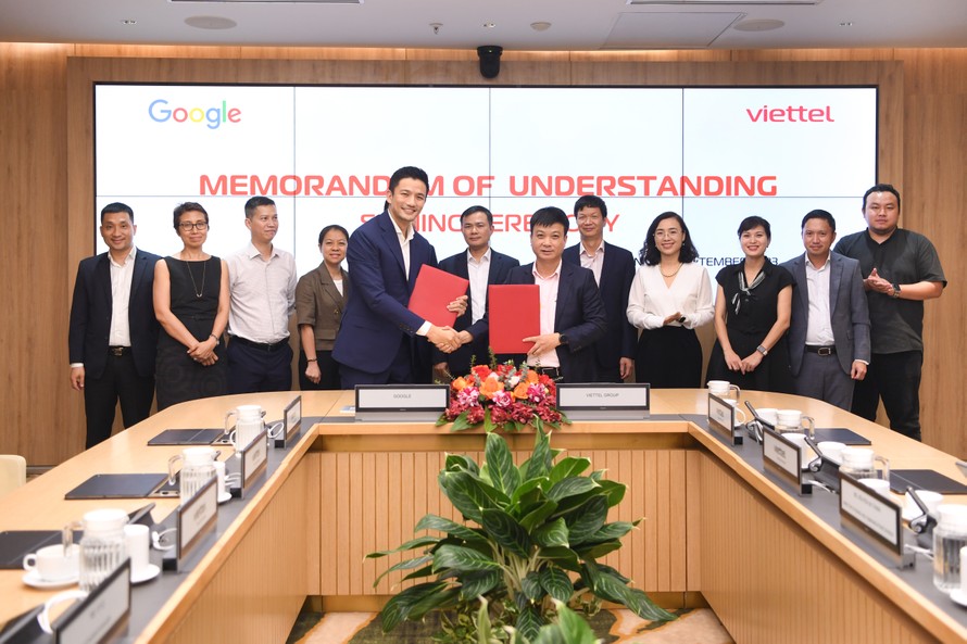 Kí kết giữa Viettel và Google hy vọng sẽ thúc đẩy chuyển đổi số lĩnh vực giáo dục và điện toán đám mây tại Việt Nam.