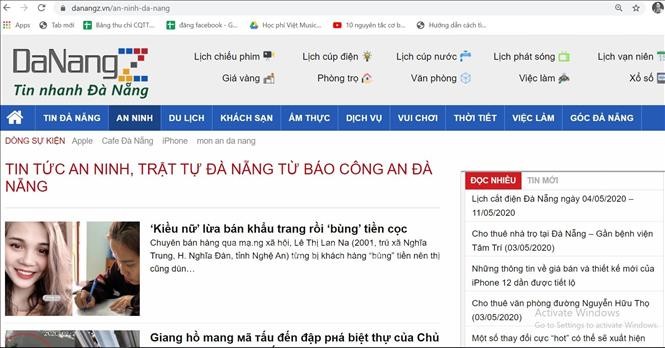 Dù chưa được sự đồng ý chính thức của báo Công an thành phố Đà Nẵng, nhiều trang tin điện tử vẫn “vô tư” dẫn nguồn tin từ báo này. Ảnh tư liệu: TTXVN.