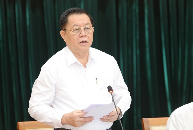 Trưởng Ban Tuyên giáo Trung ương Nguyễn Trọng Nghĩa kết luận buổi khảo sát. Ảnh: VGP/Vũ Phong.