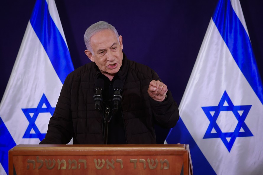Thủ tướng Israel Benjamin Netanyahu phát biểu trong một sự kiện ngày 5/7.