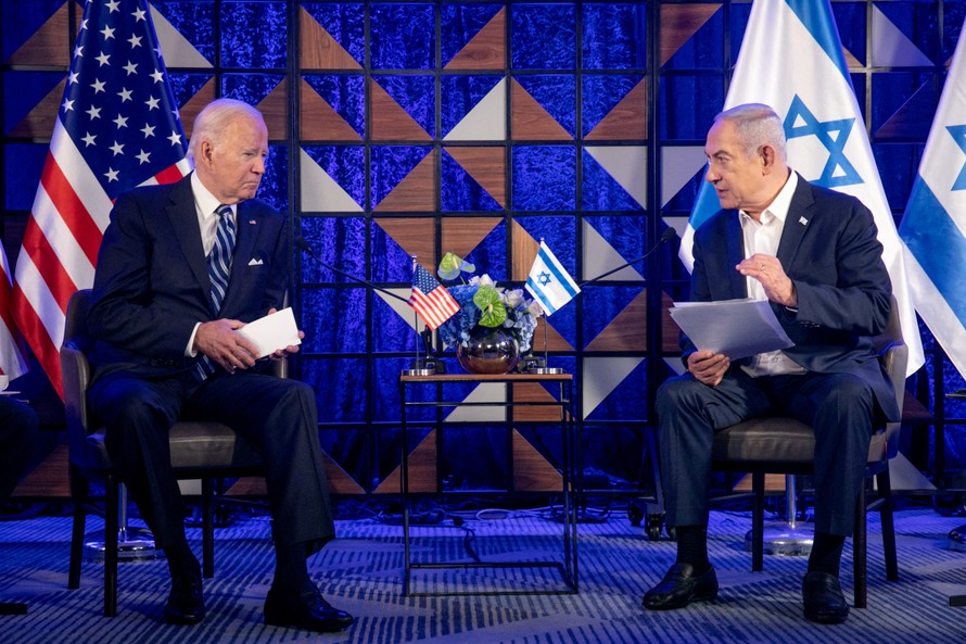 Tổng thống Mỹ Joe Biden và Thủ tướng Israel Benjamin Netanyahu. Ảnh: Reuters.