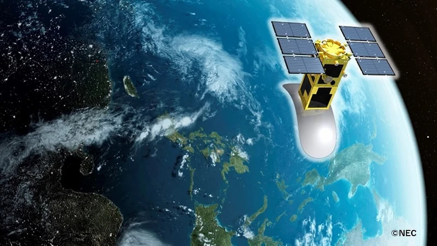 Hình ảnh mô phỏng vệ tinh LOTUSat-1. Nguồn: NEC.