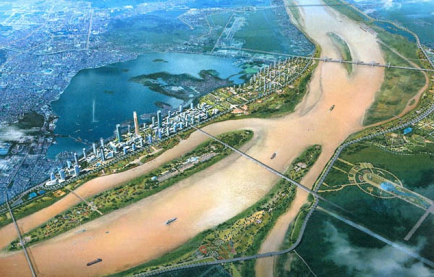 Việc quo hoạch sông Hồng đang là đề tài tranh cãi 