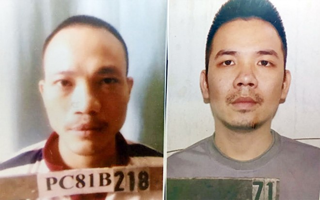 Hình ảnh hai tên tử tù vừa bỏ trốn khỏi trại giam T16 Bộ Công an 
