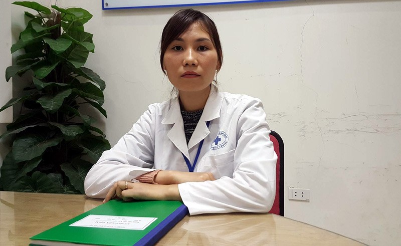 Chị Nguyễn Thị Hường (SN 1991, y sĩ) nhân viên Trung tâm cấp cứu 115 Hà Nội.