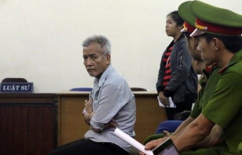 Bị cáo Nguyễn Đào tại tòa 