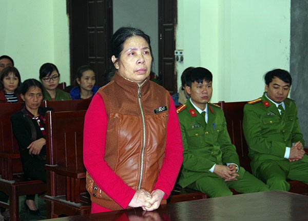 Bị cáo Nguyễn Thị Hàn tại phiên tòa xét xử sơ thẩm