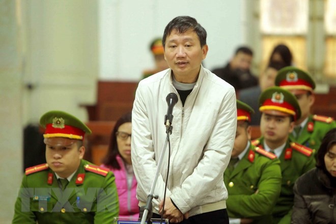 Bị cáo Trịnh Xuân Thanh, nguyên Chủ tịch HĐQT PVC. Ảnh: TTXVN.