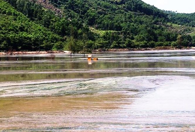 Bãi bùn "khủng" treo bên vịnh Chân Mây khiến dân lo ngại về ô nhiễm môi trường, gây hại cho nuôi trồng thủy sản