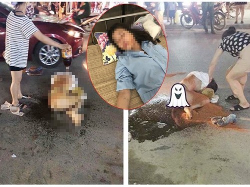 Cô gái bị đánh ghen trên phố sau đó phải nhập viện điều trị - ảnh Hạ Thiên.