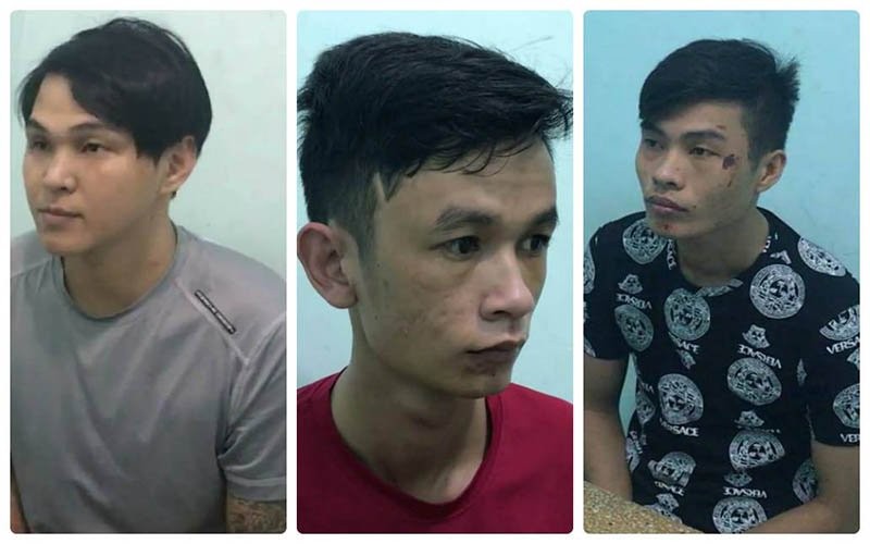 Nhóm cướp giật gồm 3 đối tượng bị bắt giữ tại cơ quan công an