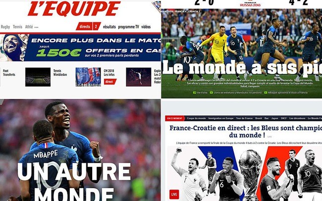 Báo chí thế giới ngả mũ với đội tuyển Pháp và Mbappe 