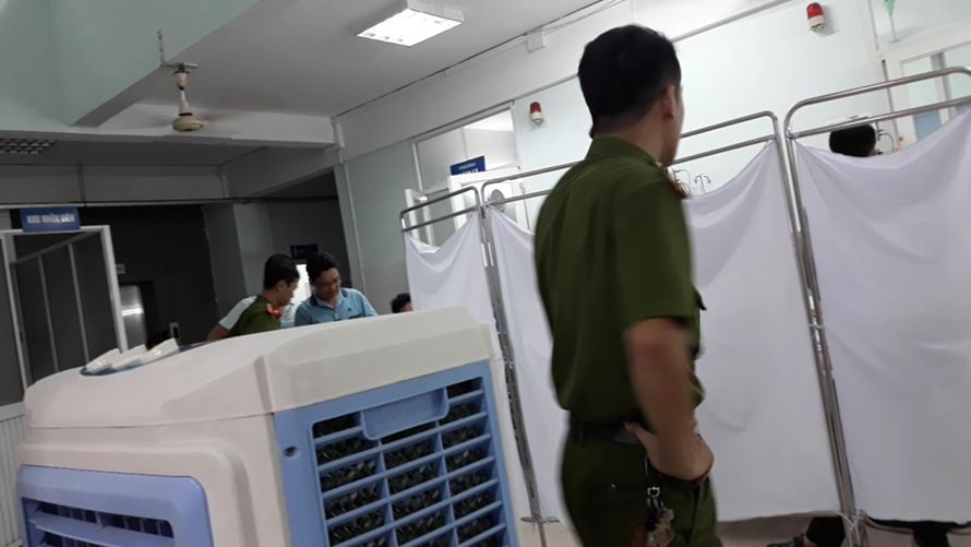 Đối tượng Hiếu tại bệnh viện Việt Tiệp. Ảnh: CTV