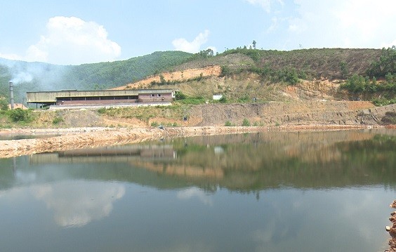 Hồ chứa nước thải tại xã Thượng Yên Công