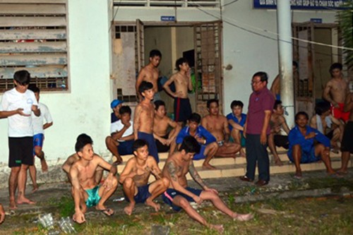 Học viên Trung tâm cai nghiện tỉnh Đồng Tháp sau vụ gây rối.
