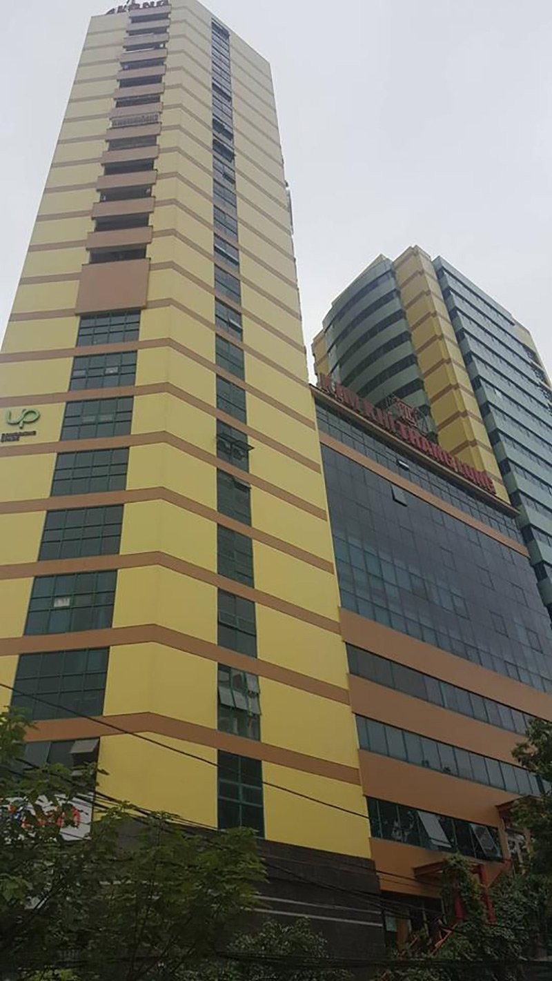 Tòa nhà số 1 phố Lương Yên có rung lắc.
