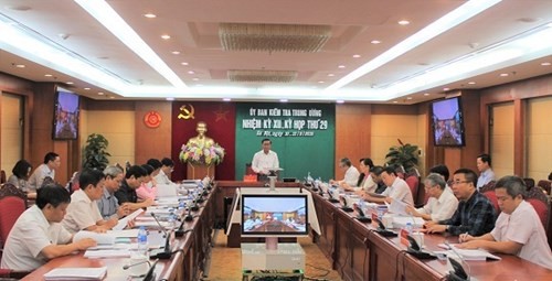Kỳ họp thứ 29 của Ủy ban Kiểm tra trung ương diễn ra từ ngày 10 - 12/9/2018 tại Hà Nội.
