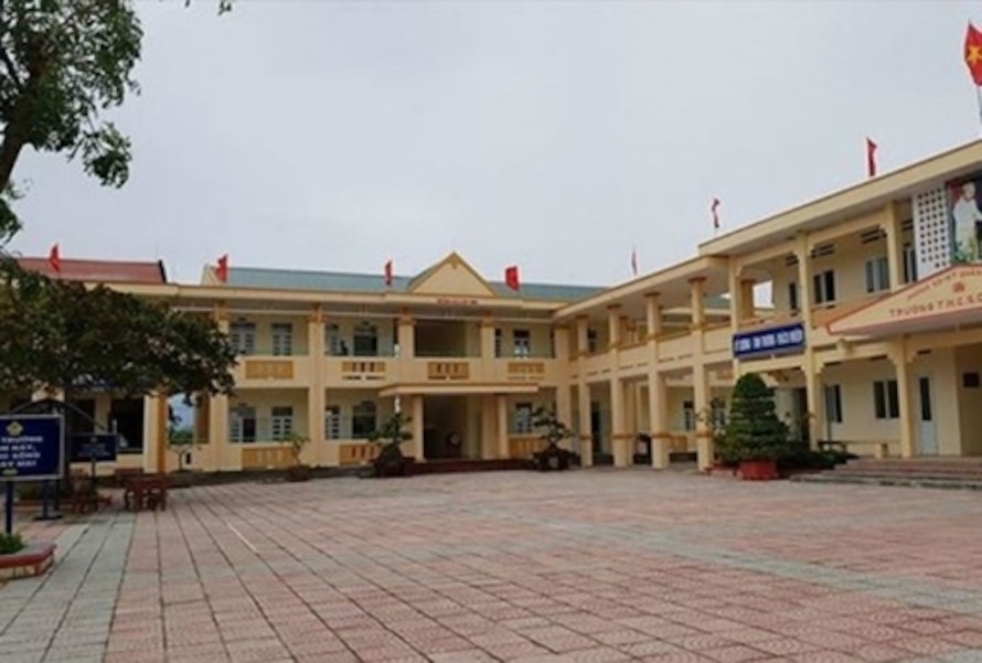 Trường THCS Duy Ninh - nơi xảy ra vụ việc cô giáo phạt tát học sinh 231 cái 