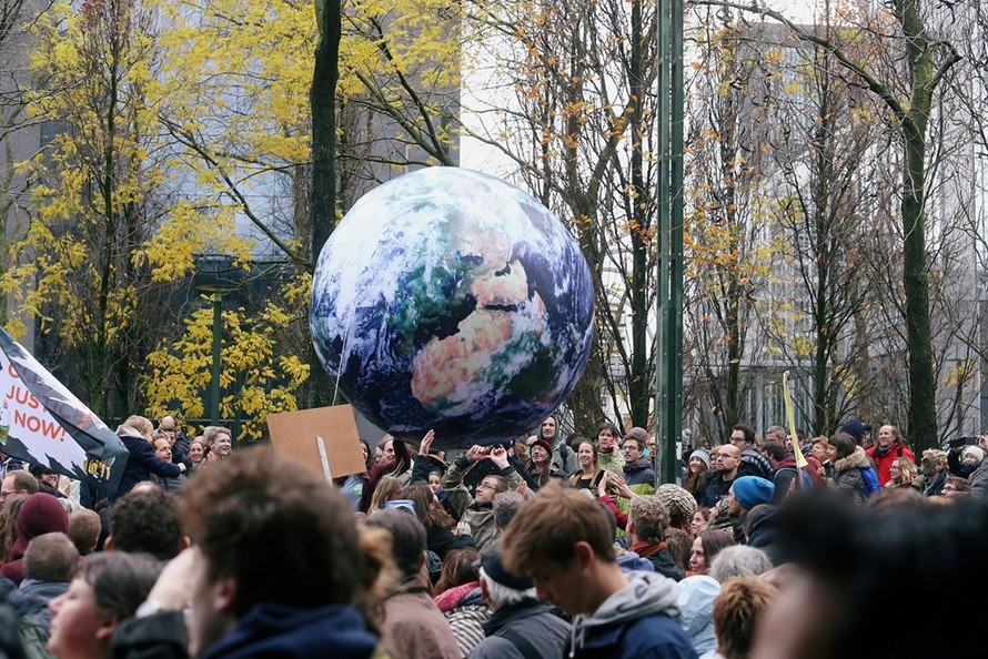 Biểu tình chống biến đổi khí hậu tại Brussels ngày 2/12