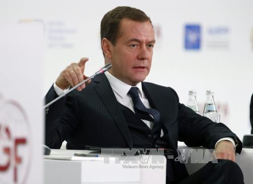 Thủ tướng Nga Dmitry Medvedev. Ảnh: EPA/TTXVN
